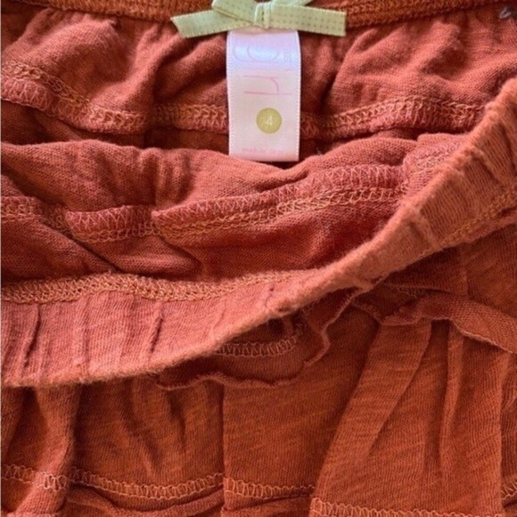 DownEast Clothing Burnt Orange Ruffle Skirt Girls Size 4 - Picture 3 of 3